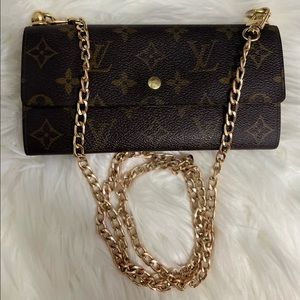 ❤️ AUTHENTIC Louis Vuitton Long Wallet Pochette Monnaie Credit Browns Monogram❤️